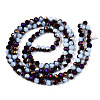 Electroplate Glass Beads Strands EGLA-A034-J6mm-F07-2