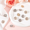 12Pcs 2 Colors 1-Hole Alloy Button DIY-FG0003-54-5