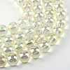 Electroplate Glass Beads Strands X-EGLA-Q062-8mm-A02-1