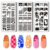 Stainless Steel DIY Nail Art Templates MRMJ-WH0092-017-1