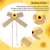 Polyester Ribbon Sunflower Bow DIY-WH0321-08-5