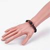 Natural Tiger Eye Stretch Bracelets BJEW-JB03159-03-3