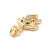 Brass Micro Pave Cubic Zirconia Charms KK-C012-46G-3