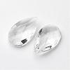 Faceted Teardrop Glass Pendants X-GLAA-R149-01-2