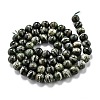 Natural Green Zebra Jasper Beads Strands G-O199-05A-2