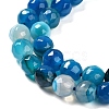 Natural Striped Agate/Banded Agate Beads Strands G-A246-8mm-07-4