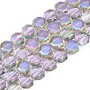 Electroplate Translucent Glass Beads Strands EGLA-N002-27-D01-1