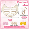1Pc Arch/Cat Shape Wood Wall Mounted Jewelry Organizer DIY-PH0022-99B-2