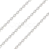 Anti-Tarnish Rhodium Plated 925 Sterling Silver Cable Chains STER-E072-02P-03-1