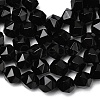 Natural Black Onyx  Beads Strands G-Z119-A04-01-5