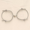 Alloy Heart-shaped Magnetic Braided Rope Bracelets for Couple Girlfriends WG59636-07-1