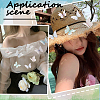 80Pcs 10 Colors Cloth Butterfly Ornament Accessories DIY-CY0004-03-6