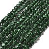 Synthetic Malachite Beads Strands G-P575-C14-6mm-2