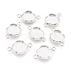 Brass Cabochon Connector Settings X-KK-E058-S-2