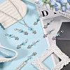 60Pcs Tortoise Tibetan Style Alloy & Glass Angel Pendant Decorations HJEW-CA00067-5