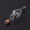 Teardrop Glass Cork Bottle Big Pendants AJEW-A041-01B-4