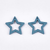 Painted Poplar Wood Pendants WOOD-T021-10J-2