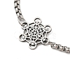 201 Stainless Steel Popcorn Chain Bangles for Women BJEW-M044-02P-2