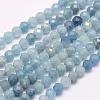 Natural Aquamarine Beads Strands G-F509-10-3mm-1