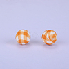 Printed Round Silicone Focal Beads SI-JX0056A-201-1
