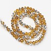 Electroplate Transparent Glass Beads Strands EGLA-A034-T3mm-M10-2