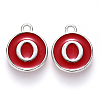 Platinum Plated Alloy Enamel Charms ENAM-S118-03O-P-1