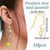 10Pcs 925 Sterling Silver with Clear Cubic Zirconia Earring Hooks FIND-GO0002-58-2