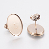 Ion Plating(IP) 304 Stainless Steel Stud Earring Settings STAS-F148-03RG-2