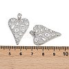 Brass Micro Pave Clear Cubic Zirconia Pendants ENAM-K078-01P-3