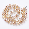 Electroplat Glass Beads Strands EGLA-Q092-8mm-D09-2
