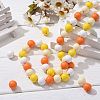 160Pcs 4 Colors Farmhouse Country and Rustic Style Painted Natural Wood Beads WOOD-LS0001-01L-5