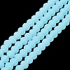 Imitation Jade Solid Color Glass Beads Strands EGLA-A034-J3mm-MD04-2