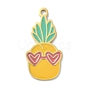 304 Stainless Steel Fruit Enamel Pendants STAS-G362-04G-08-1