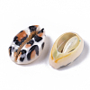 Printed Natural Cowrie Shell Beads X-SSHEL-R047-01-B03-3