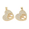 Brass Micro Pave Cubic Zirconia Pendants ZIRC-I063-26G-2