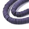 Flat Round Handmade Polymer Clay Beads CLAY-R067-12mm-04-6