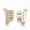Brass Cubic Zirconia Charms KK-S348-330F-2