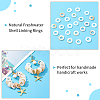 200pcs Natural Freshwater Shell Linking Rings SHEL-PH0001-22-6