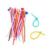 30Pcs Heart Shaped Silicone Cable Zip Ties AJEW-TADJ0001-11-2