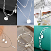4Pcs 925 Sterling Silver Pendants STER-BBC0005-37A-4