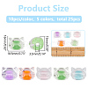 5 Bags 5 Colors Transparent Acrylic Beads MACR-WR0001-02-2