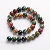 Round Natural Indian Agate Gemstone Bead Strands G-J333-07-12mm-2