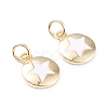 Brass Enamel Charms KK-F814-20G-1