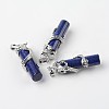 Tube Natural Lapis Lazuli Pendants X-G-L455-H10-1