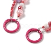 Acrylic Heart Beaded Mobile Straps HJEW-JM01063-5