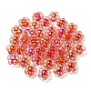 UV Plating Rainbow Iridescent Transparent Acrylic Beads OACR-C007-11B-1