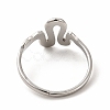 Non-Tarnish 304 Stainless Steel Snake Adjustable Ring for Women RJEW-B027-25P-3