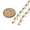 Handmade Round Glass Pearl Beads Chains for Necklaces Bracelets Making AJEW-JB00035-07-2