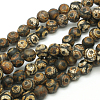 Tibetan Style 3-Eye dZi Beads G-K166-04-6mm-L2-2