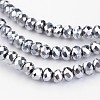 Electroplate Glass Bead Strands X-EGLA-G014-2mm-FP03-2